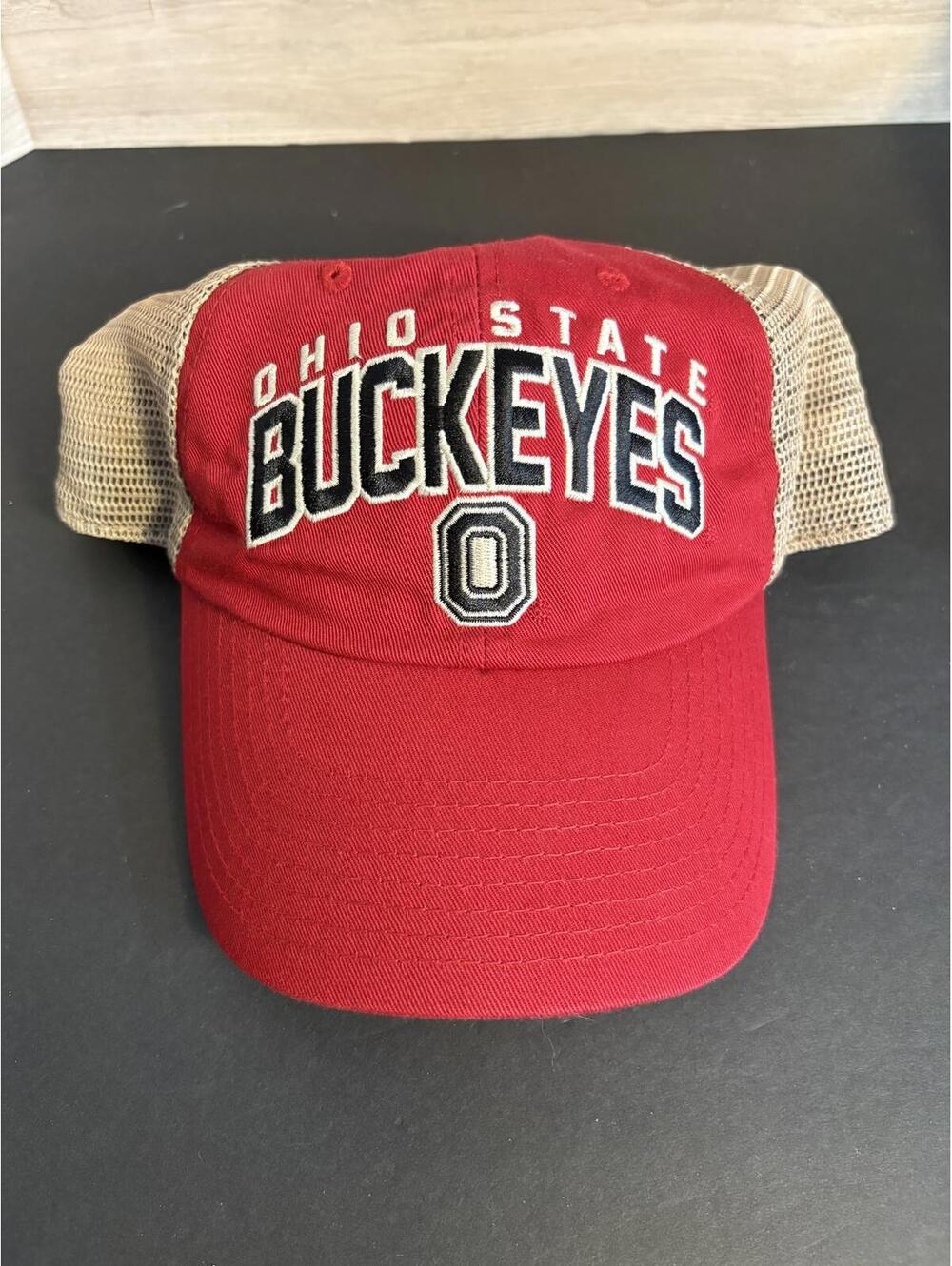 Ohio State Buckeyes Snapback Hat Mesh Back Fan Favorite Embroidered